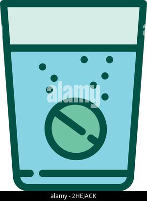 Pill glass icon outline vector. Bacteria injection. Health virus Stock Vector