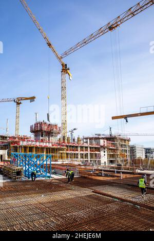 re-inforced concrete formwork Stock Photo