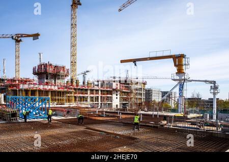 re-inforced concrete formwork Stock Photo