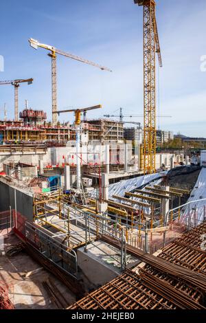 re-inforced concrete formwork Stock Photo