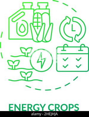 Production of biomass energy gradient linear vector icon Stock Vector ...