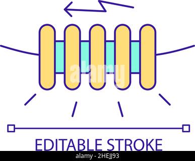 Electric reel RGB color icon Stock Vector