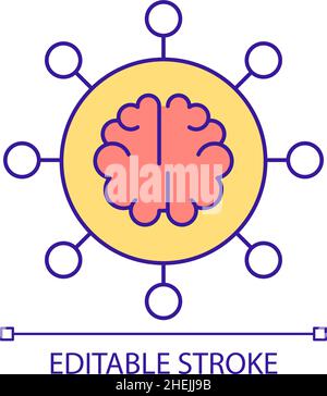 Efficiency of smart grid system RGB color icon Stock Vector