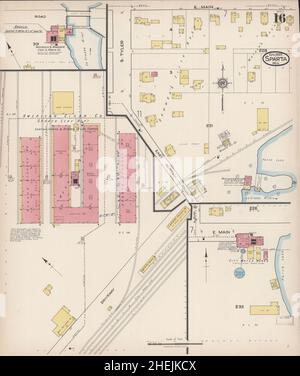 Sanborn Fire Insurance Map from Sparta, Monroe County, Wisconsin. Stock Photo