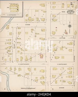 Sanborn Fire Insurance Map from Sparta, Monroe County, Wisconsin. Stock Photo