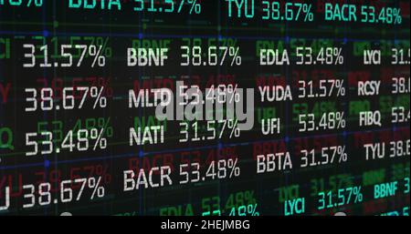 Image of statistics and financial data processing Stock Photo