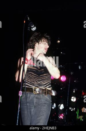 DETROIT - APRIL 18: Irish singer-songwriter, musician, businessman and philanthropist Bono, born Paul David Hewson and lead singer of U2, performs onstage at Harpo's during their Boy Tour, on April 18, 1981, in Detroit, Michigan. Credit: Ross Marino/Rock Negatives/MediaPunch Stock Photo