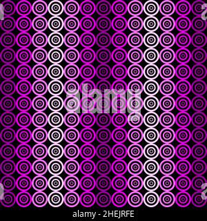 Concentric circle element in gradient purple-violet background. Elements of graphic web design template for textile pattern print, wrapping decoration Stock Vector
