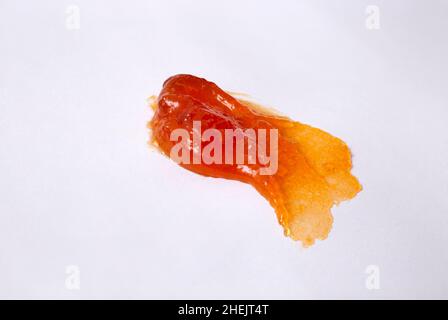 peach jam smear isolated on white background Stock Photo
