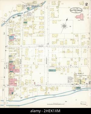 Sanborn Fire Insurance Map from Sutter Creek, Amador County, California. Stock Photo