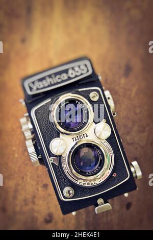 vintage photo camera Yashica 635 Stock Photo