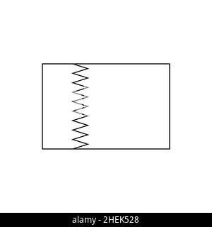 Black outline flag of Qatar. Thin line vector icon Stock Vector