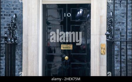 London, England, UK. 11th Jan, 2022. British police investigate the allegations of Covid-19 rules breach in Downing Street after a leaked email revealed that Prime Minister Â Boris Johnson's principal private secretary Martin Reynolds invited more than 100 staff to bring their own drinks to Number 10's garden during first lockdown on May 20, 2020. (Credit Image: © Tayfun Salci/ZUMA Press Wire) Stock Photo