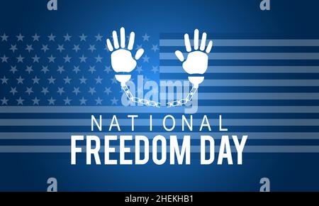 National Freedom Day, February 1. Vector template Design for banner, card, poster, background. Stock Vector