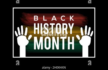 Black History Month in February. Vector template Design for banner, card, poster, background. Stock Vector