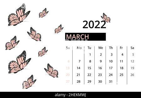 march 2022 calendar desktop background