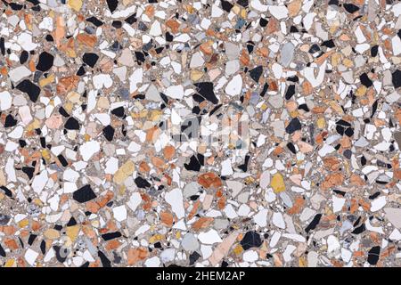 harmonic detail of italian terrazzo floor in different colors Stock Photo