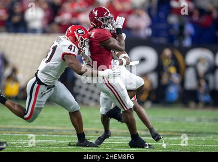 Georgia linebacker Channing Tindall (41) defends in coverage during the ...