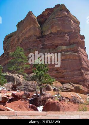 Red Rocks Morrison Colarado Red Rocks Park and Amphitheatre in Morrison, Colorado, USA Stock Photo ...