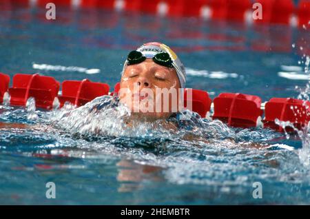 Nagano, Japan. 11th Jan, 2022. firo: Sports, winter sports Olympics, Olympics, 1996 Atlanta, USA Olympic Games, Summer Games, 96, archive pictures swimming, 200 meters freestyle Franziska van Almsick, Germany, wins silver Credit: dpa/Alamy Live News Stock Photo