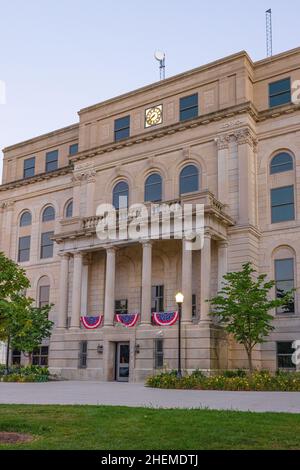 Valparaiso, Indiana, USA - August 21, 2021: The Porter County Courthouse Stock Photo