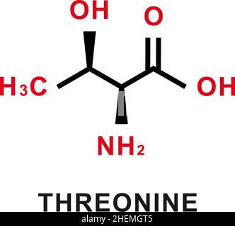 Threonine Molecular Structure. Threonine Skeletal Chemical Formula ...