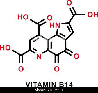 Vitamin B14 chemical formula. Vitamin B14 chemical molecular structure. Vector illustration Stock Vector