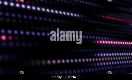 Animation of moving colorful dots in line. Flashing lights on a background. Stock Photo