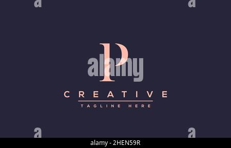 Modern elegant creative P Logo Design and template. PP icon initial Based Monogram and Letters in vector Stock Vector
