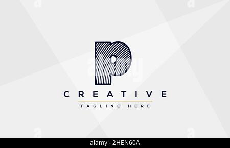 Modern elegant creative P Logo Design and template. PP icon initial Based Monogram and Letters in vector Stock Vector