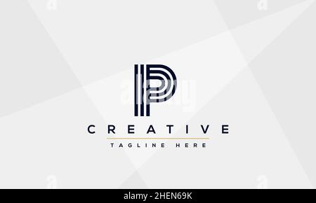 Modern elegant creative P Logo Design and template. PP icon initial Based Monogram and Letters in vector Stock Vector