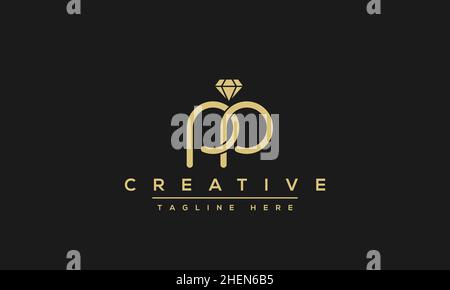 Modern elegant creative P Logo Design and template. PP icon initial Based Monogram and Letters in vector Stock Vector