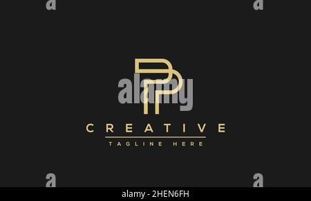 Modern elegant creative P Logo Design and template. PP icon initial Based Monogram and Letters in vector Stock Vector