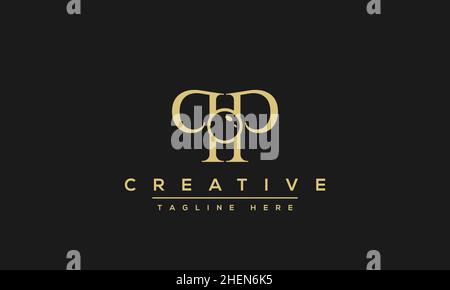 Modern elegant creative P Logo Design and template. PP icon initial Based Monogram and Letters in vector Stock Vector