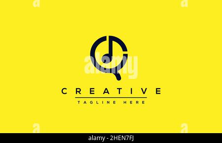 Abstract monogram letter Q logo icon design. Minimalist Q QQ creative initial based vector template Stock Vector