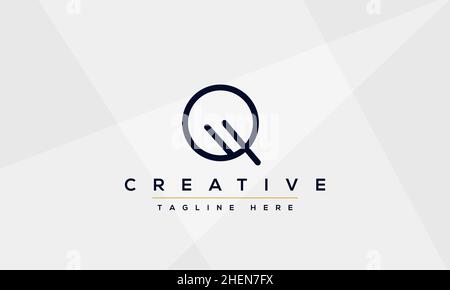 Abstract monogram letter Q logo icon design. Minimalist Q QQ creative initial based vector template Stock Vector