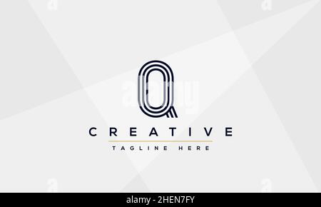 Abstract monogram letter Q logo icon design. Minimalist Q QQ creative initial based vector template Stock Vector