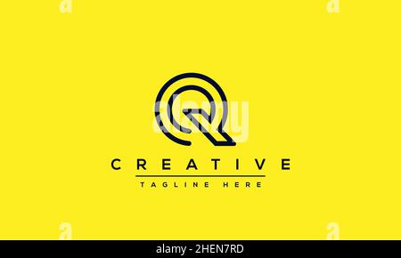 Abstract monogram letter Q logo icon design. Minimalist Q QQ creative initial based vector template Stock Vector