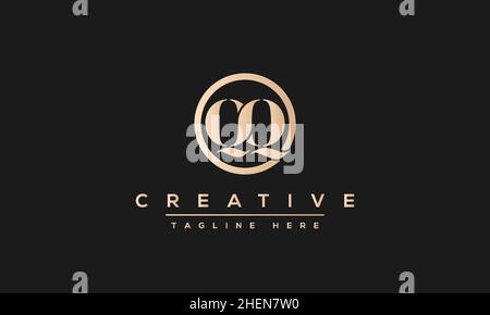 Abstract monogram letter Q logo icon design. Minimalist Q QQ creative initial based vector template Stock Vector