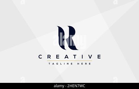 Abstract monogram letter R logo icon design. Minimalist R RR creative initial based vector template Stock Vector