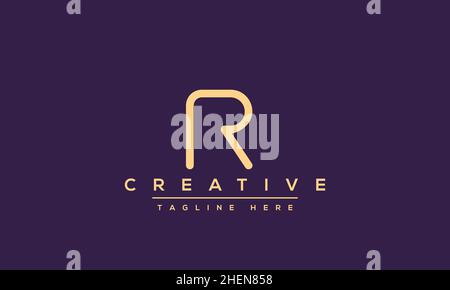 Abstract monogram letter R logo icon design. Minimalist R RR creative initial based vector template Stock Vector