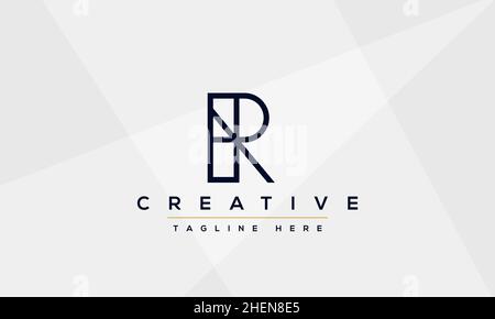 Abstract monogram letter R logo icon design. Minimalist R RR creative initial based vector template Stock Vector