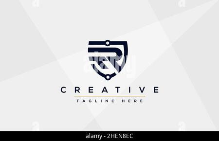 Abstract monogram letter R logo icon design. Minimalist R RR creative initial based vector template Stock Vector