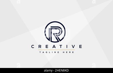 Abstract monogram letter R logo icon design. Minimalist R RR creative initial based vector template Stock Vector