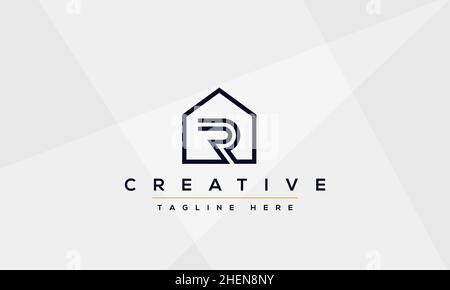 Abstract monogram letter R logo icon design. Minimalist R RR creative initial based vector template Stock Vector