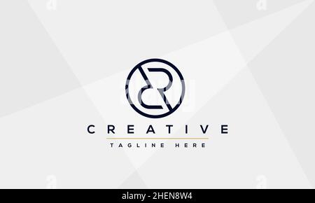 Abstract monogram letter R logo icon design. Minimalist R RR creative initial based vector template Stock Vector