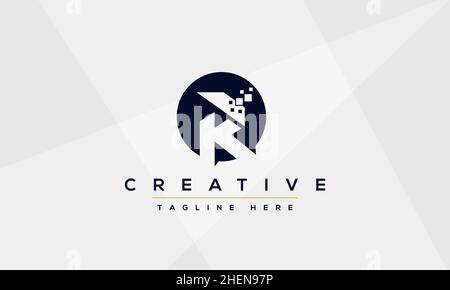 Abstract monogram letter R logo icon design. Minimalist R RR creative initial based vector template Stock Vector