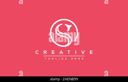 Simple Elegant Letter S Logo Design. Modern minimalist S SS creative initials based vector icon template Stock Vector