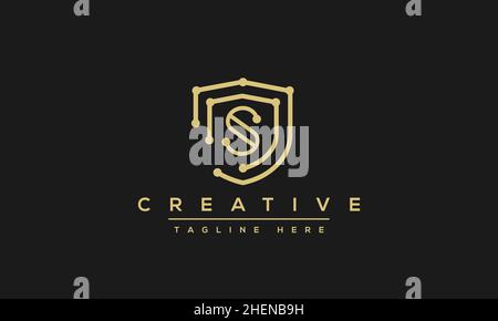 Simple Elegant Letter S Logo Design. Modern minimalist S SS creative initials based vector icon template Stock Vector