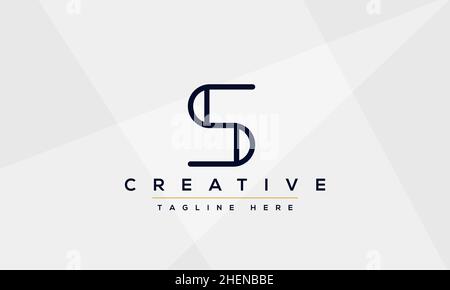 Simple Elegant Letter S Logo Design. Modern minimalist S SS creative initials based vector icon template Stock Vector